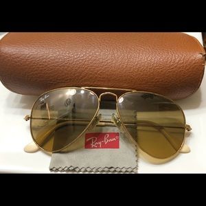 Authentic Ray Ban aviator sunglasses